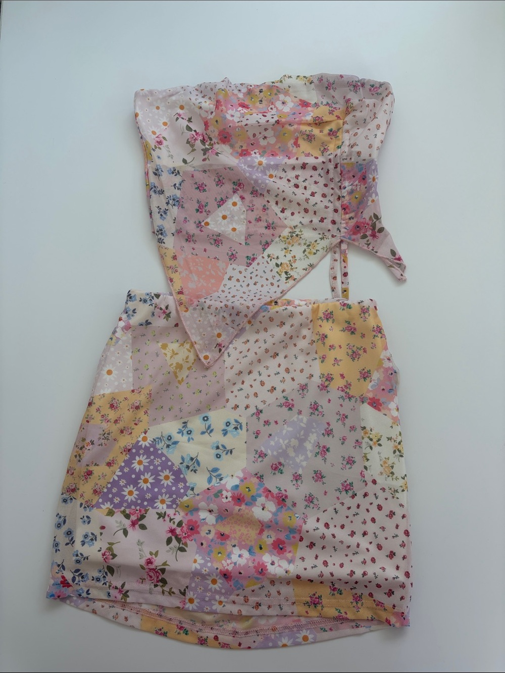 SHEIN Patchwork Floral Two Piece Skirt Set | Cottagecore | Coquette Summer